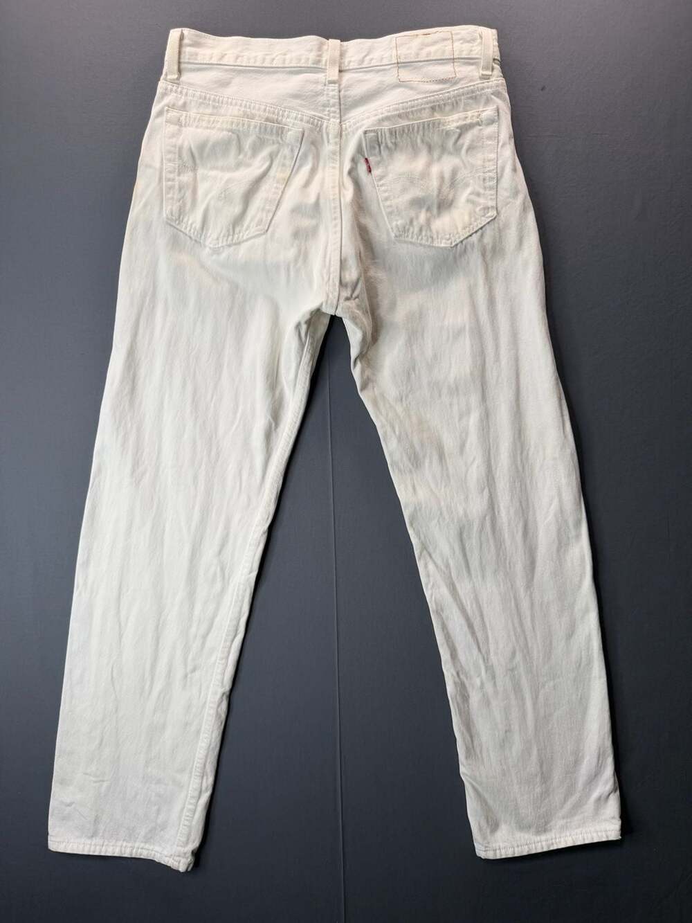 Levi's 501 Size W33 L30 White Jeans Made In USA 90’s